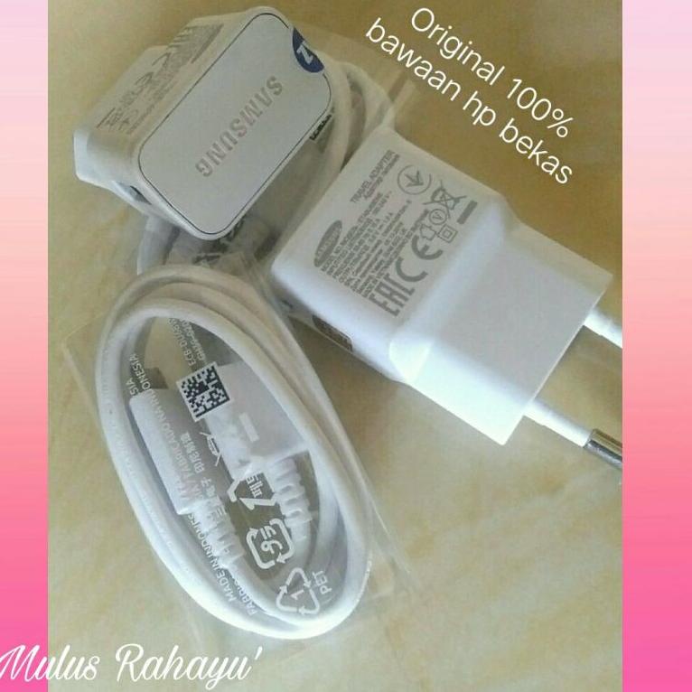 Charger Samsung Original 1A A10 M10 J2 J3 J4 J5 J6 J6+ A5 A6 plus j2 prime Ori 100% bekas bawaan hp 