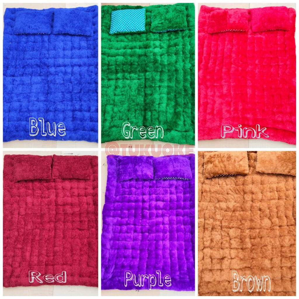 KASUR LANTAI GENDER KASUR MENUL MOTIF POLOS UK 140X180 FREE 2BANTAL KASUR GENDER KARAKTER KARTUN