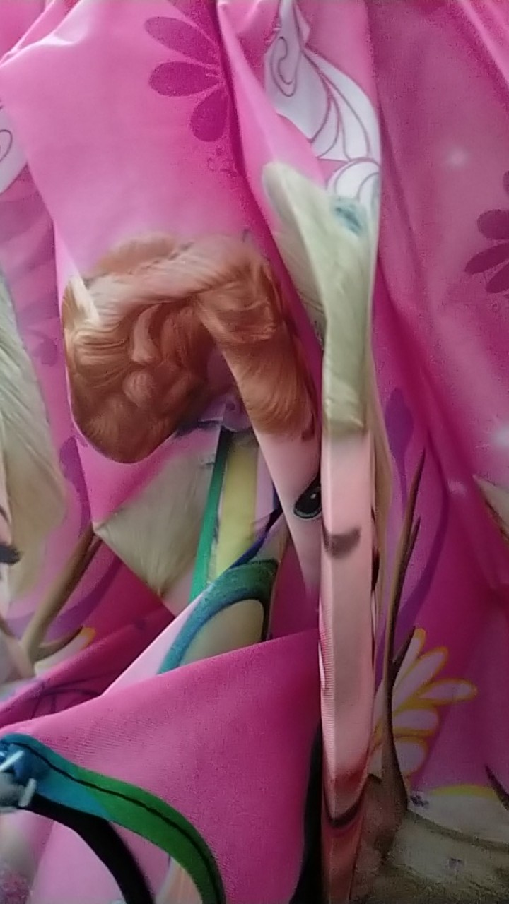 Payung Lipat Nf-15 Pink Motif Karakter Kartun Motif Karakter Kartun