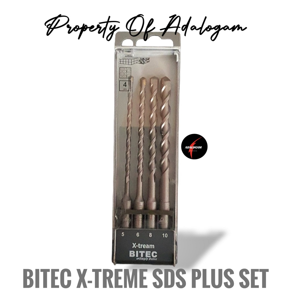 BITEC Mata Bor SDS X-TREME Set 4 Pcs 5 6 8 10 MM