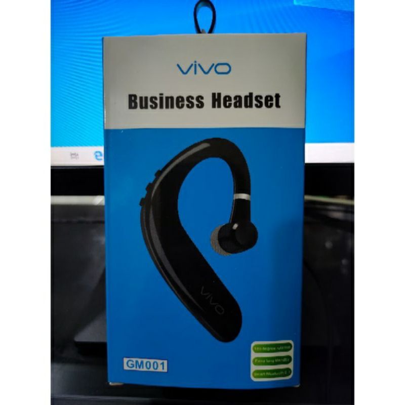 HF BUSINESS HEADSET BLUETOOTH BRANDED GM-001 SPORT SINGLE EAR SUARA BASS