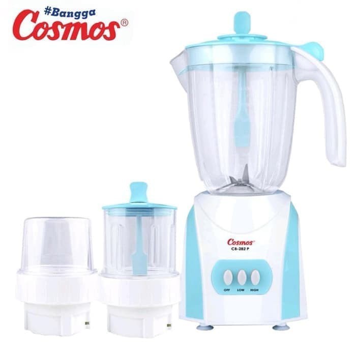 COSMOS Blender Plastik 2 Liter 3in1 3 Tabung CB 282 P - Garansi Resmi 1 Tahun