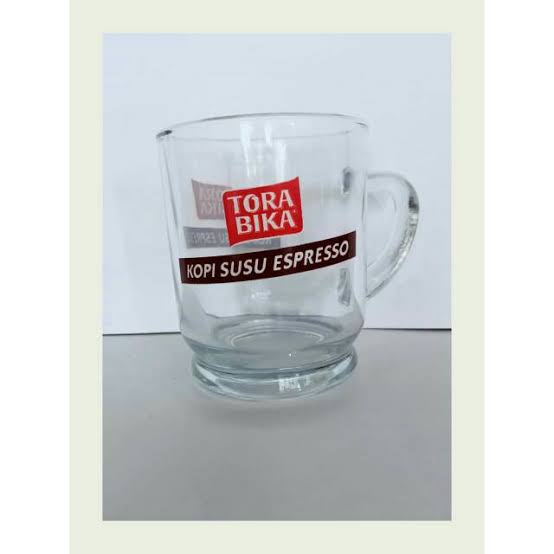 Gelas Torabika / Gelas Kopi Mug / Gelas Gagang Kaca / Gelas Susu / Gelas torabika 1pcs