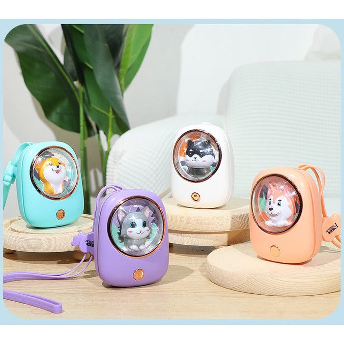 Kalung Kipas Angin Portable Leher Capsule Mini Neck Fan Bladeless 3D