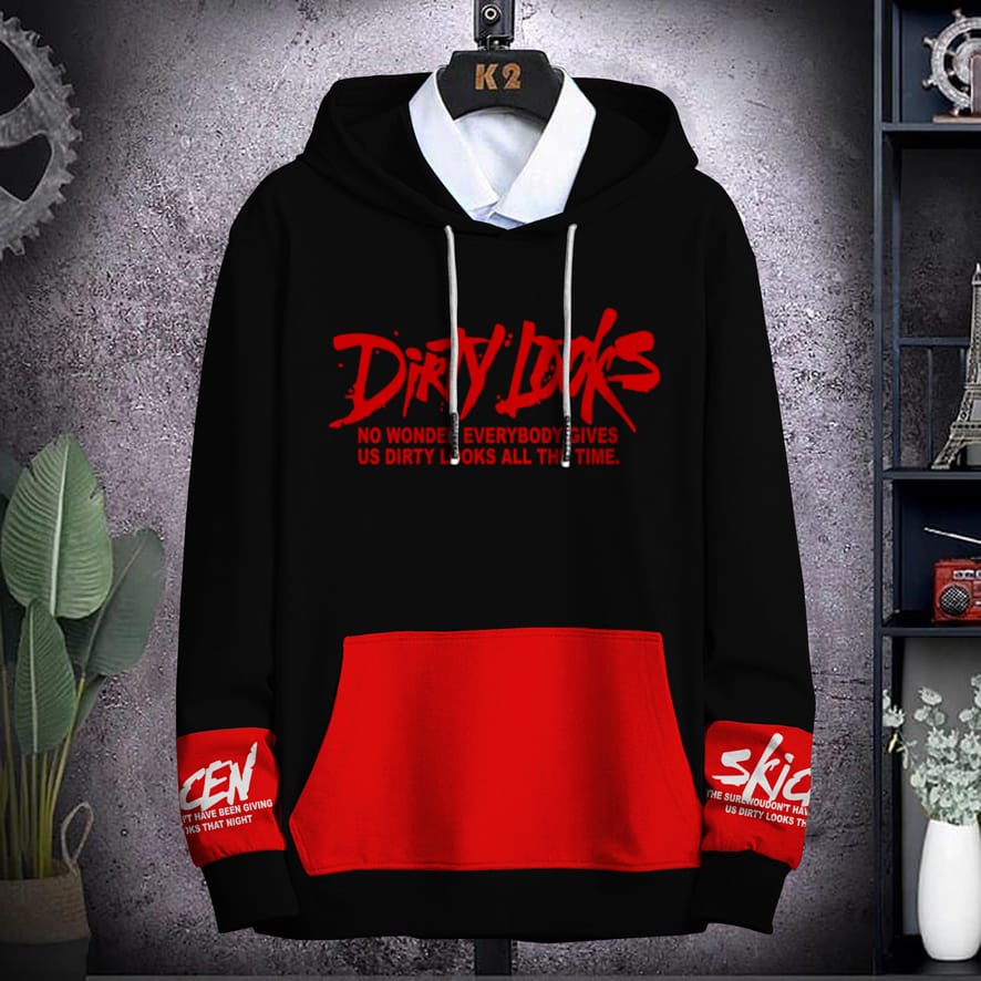 Hoodie Pria / Hodie Pria / Jaket Pria / Sweater Hoodie DIRTY LOOKS Bahan Fleece UK L-XL