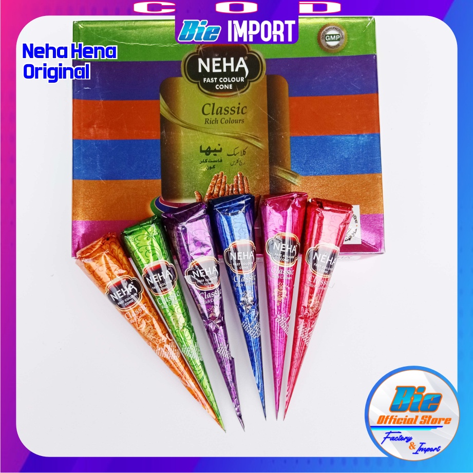 Hena Neha Original BPOM 7 Varian Warna Impor Best Seller