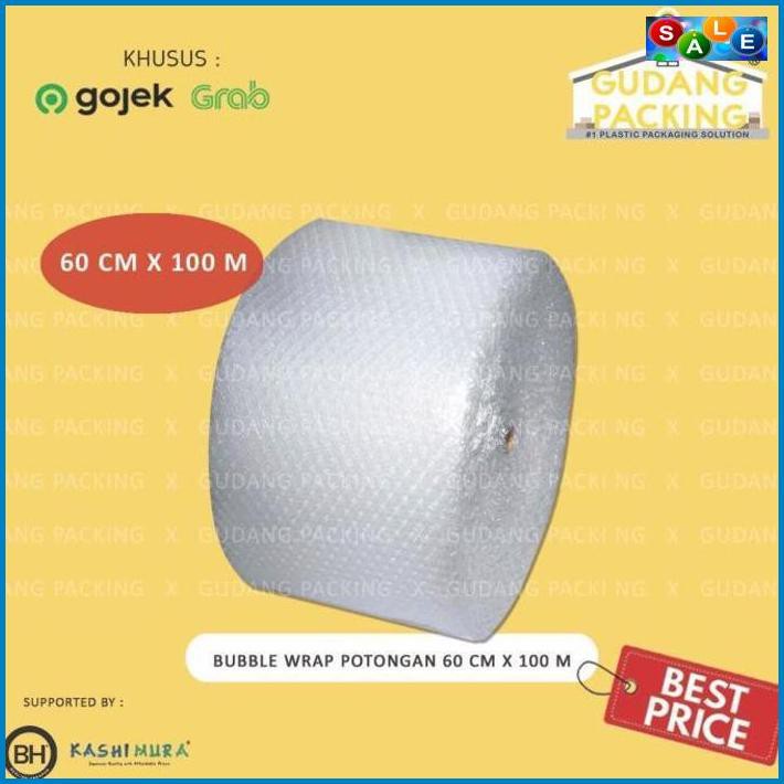 

✅Populer Bubble Wrap 60 cm x 100m - 60 cm x 100m, Putih ⭐⭐⭐⭐⭐