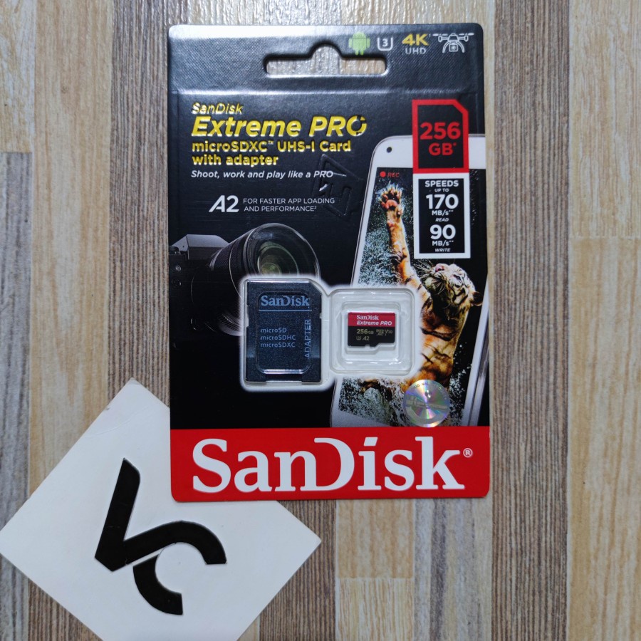 MicroSD SanDisk Extreme Pro 256GB 4K A2 V30 U3 Memory Card Micro SD Kartu Memori