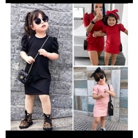 Dress Rajut Anak Lengan Balon/ Dress Anak Perempuan/ Baju Rajut Anak Perempuan