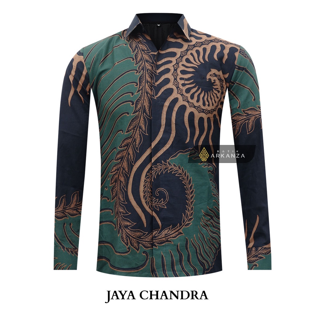 BATIK ARKANZA Motif JAYA CHANDRA Kemeja Batik Pria Lengan Panjang