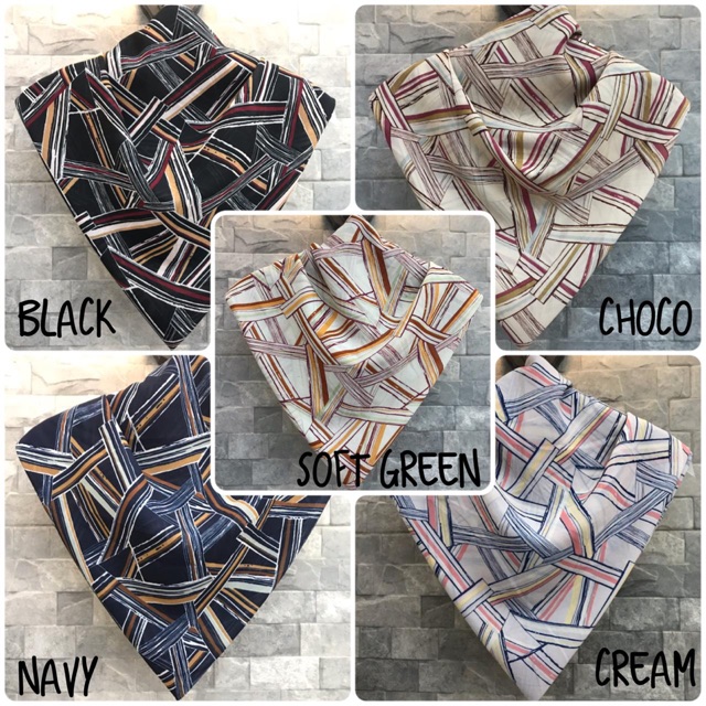 [BAHAN SAJA] Bahan Hijab Segiempat VINE YZ BAMBOO
