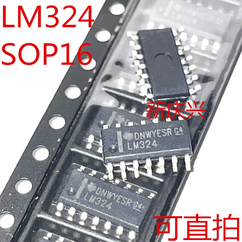 10pcs Komponen Elektronik LM324DR SOP-14 LM324 SOP SMD Baru Original IC Unit Komputer Internasional BXV