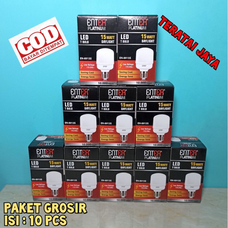 Paket 10 pcs Led capsul ENTER 15 WATT / LAMPU HARGA GROSIR /LED ENTER PLATINUM