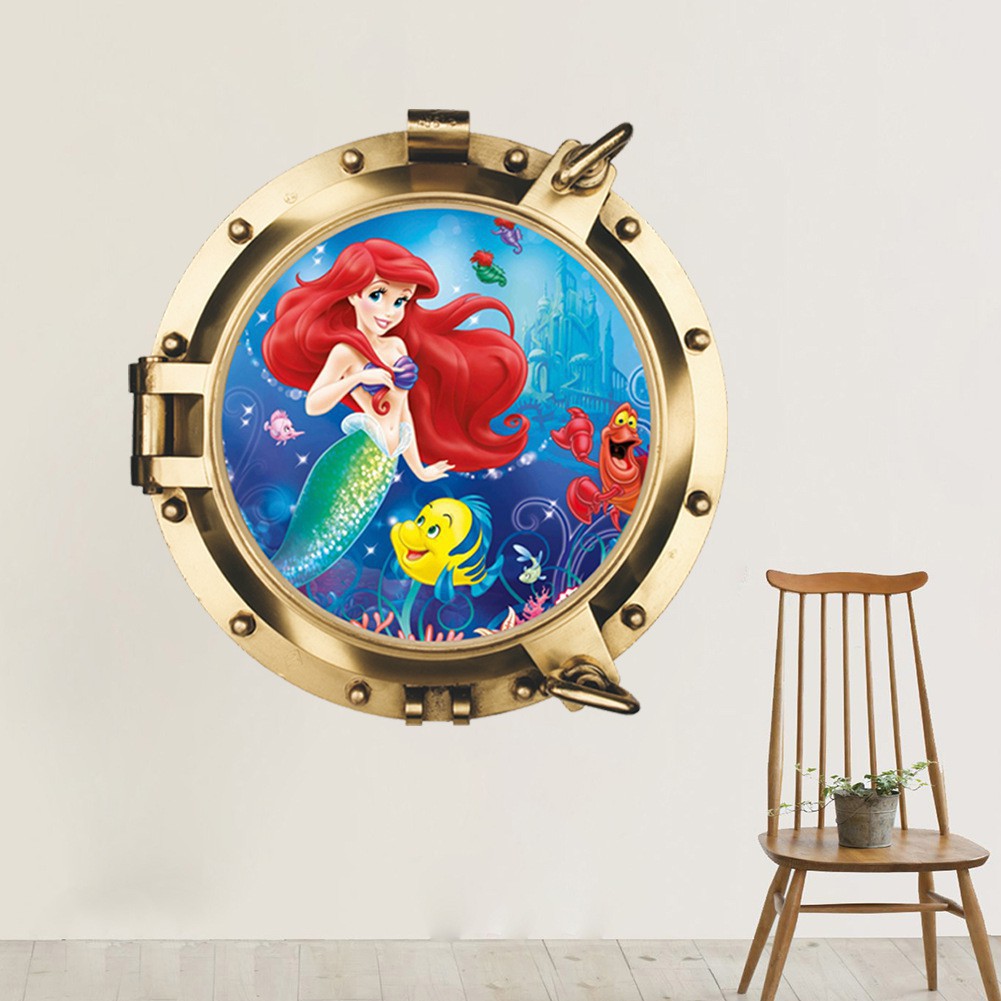 WALLSTICKER KARAKTER KARTUN PRINCES ARIEL LITTLE MERMAID WALSTICKER STIKER DINDING GD DEKORASI