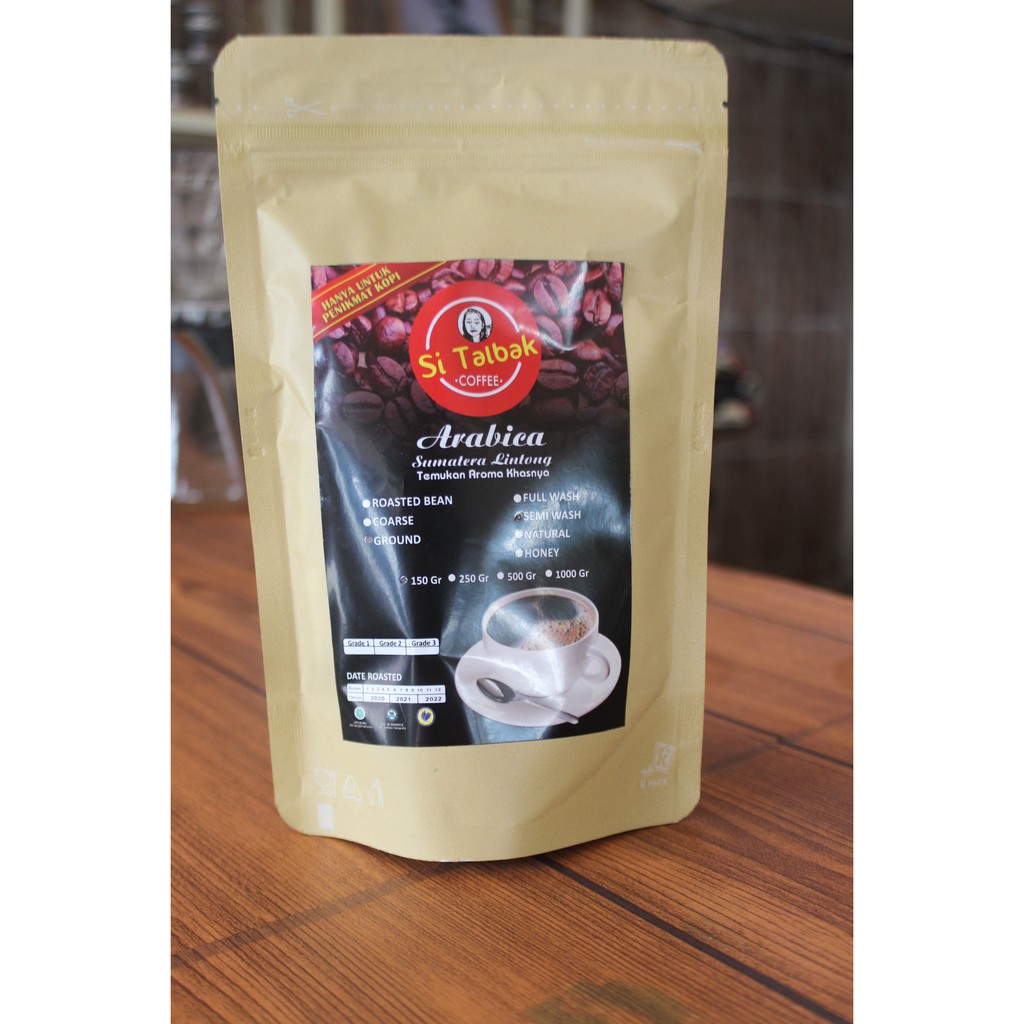 

Arabika Sumatera Lintong (Si Talbak Coffee) Standing Pouch cokelat 150 g