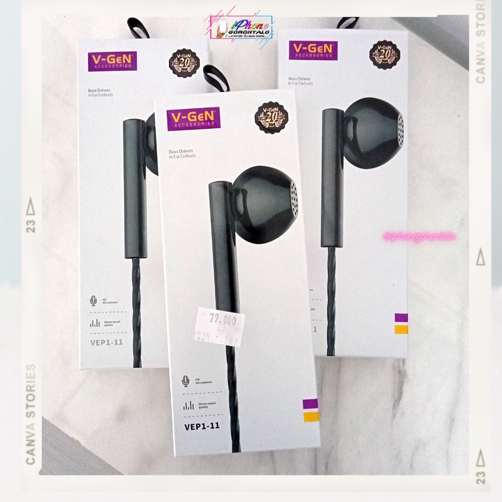 Headset Extra Bass V-Gen Garansi Resmi