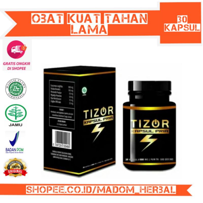 TIZOR KAPSUL PRIA OBAT HERBAL ASLI ORIGINAL BPOM