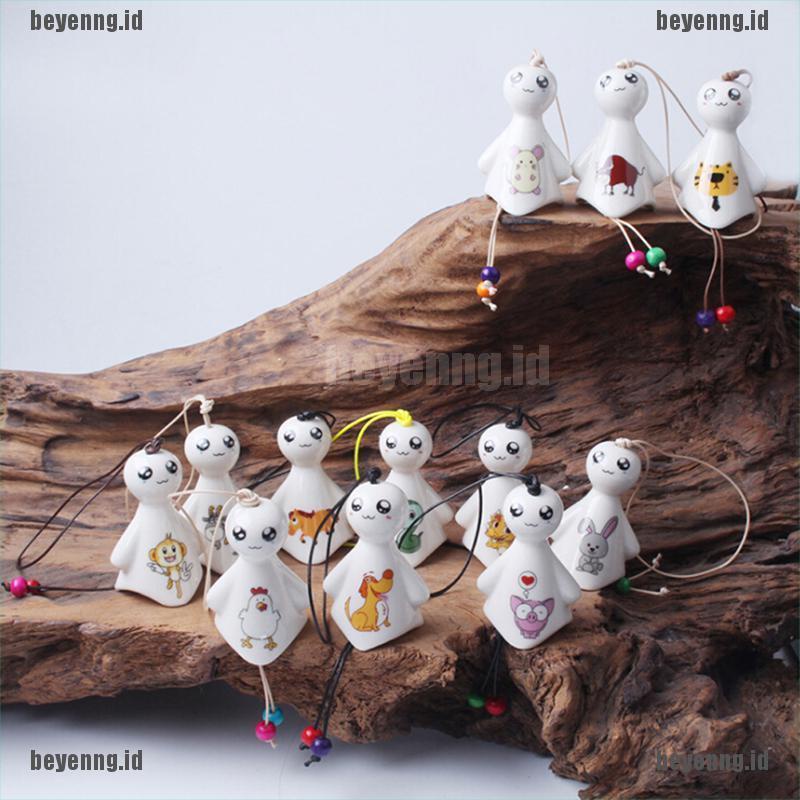 BEY Hanging porcelain wind chimes outdoor bells garden home decoration sunny dolls