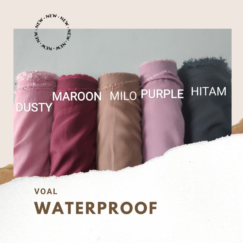 Bahan Kain Voal Anti air Watersplash Waterproof premium ( /METER )