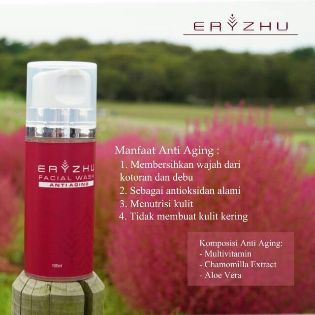 Eryzhu facial wash anti aging membersihkan kotoran dan debu / Eryzhu Skincare / eryzhu anti aging