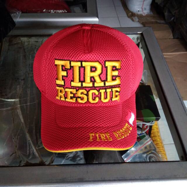 TOPI FIRE RESCUE JARING DOUBLE MASK/TOPI PEMADAM KEBAKARAN