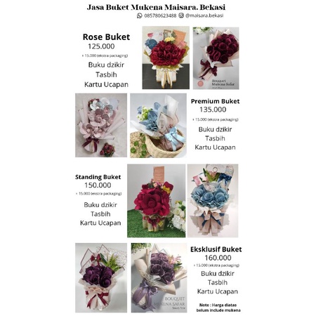 BUKET MUKENA MAISARA | BUKET MUKENA MAISARA PREMIUM | ROYALE PREMIUM