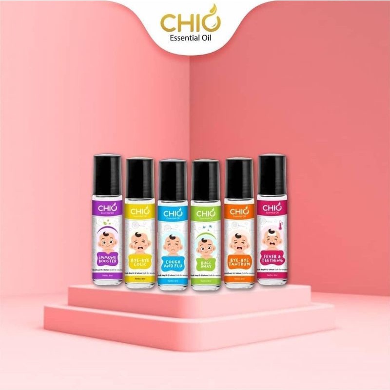 CHIO essentials Oil Chio Roll On Baby Essential Oil Baby and Kids Chio Demam, Flue, Colic, Anti Nyamuk, Tantrum, Imun Booster