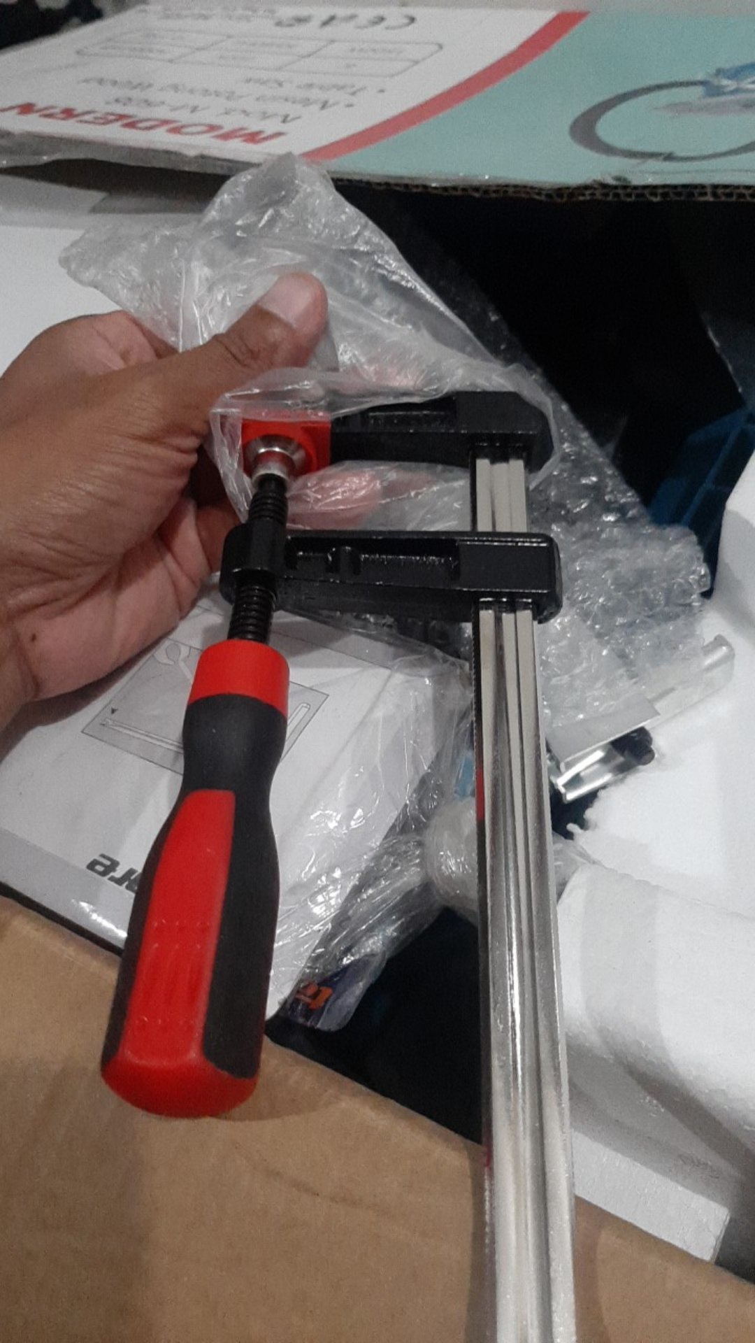 Clamp F 30cm X 5cm Besttools - Catok Kayu 300mm X 50mm Handle Full Karet - Klem Kayu 30cm