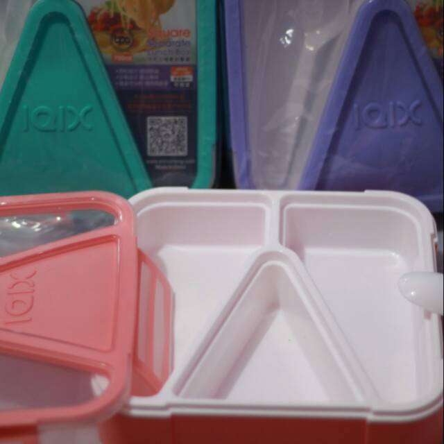 Lunch box persegi sekat 3 iqix