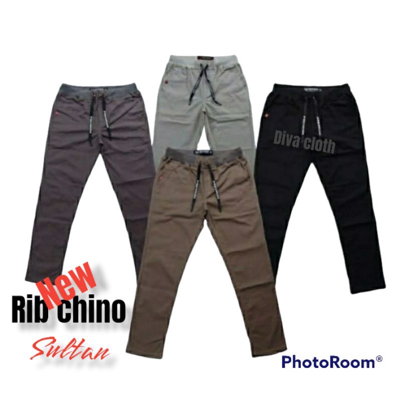 CELANA CHINOS PINGGANG KARET ORIGINAL RIB NGARET ORIGINALE