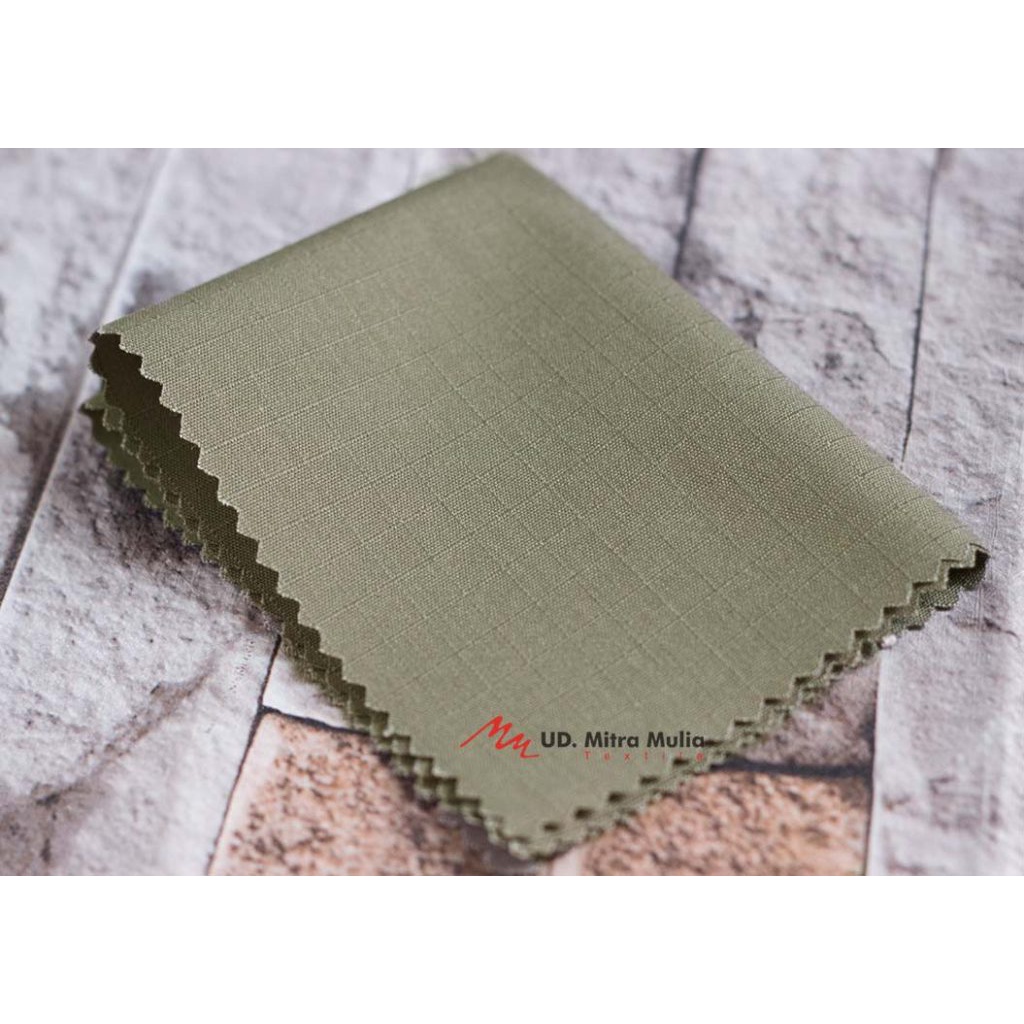 Kain Ribstop Drill Istex, Bahan Seragam, Kode C003 Warna Abu