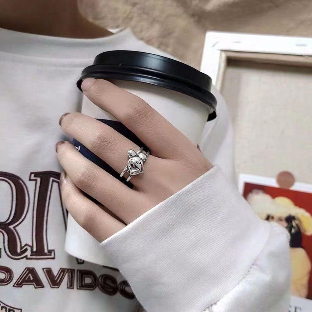 Mxbeauty Cincin Pembukaan Wanita Rantai Kreatif Elegan Untuk Pasangan Perempuan Perhiasan Jari Yang Dapat Disesuaikan