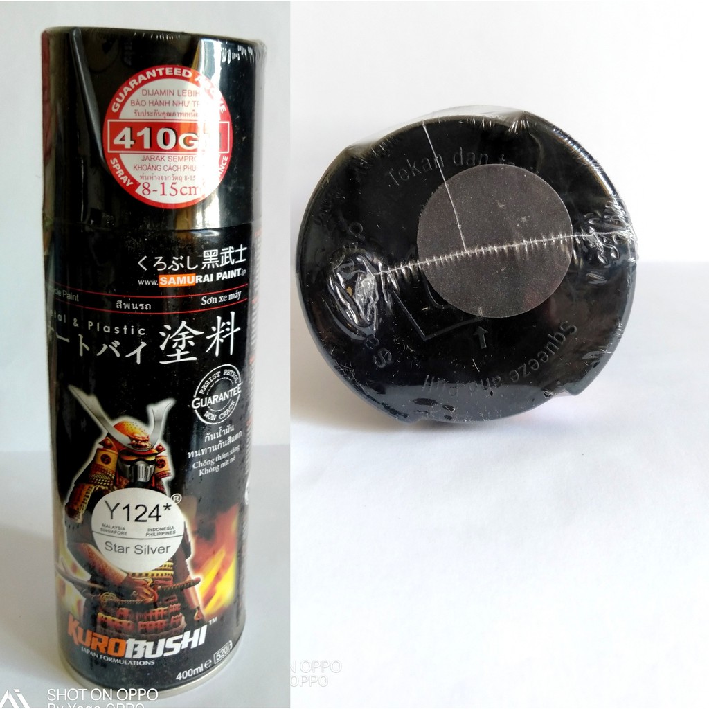 Jual Samurai Paint Y Star Silver Top Coat Mesin Cat Semprot Aerosol High Quality Shopee