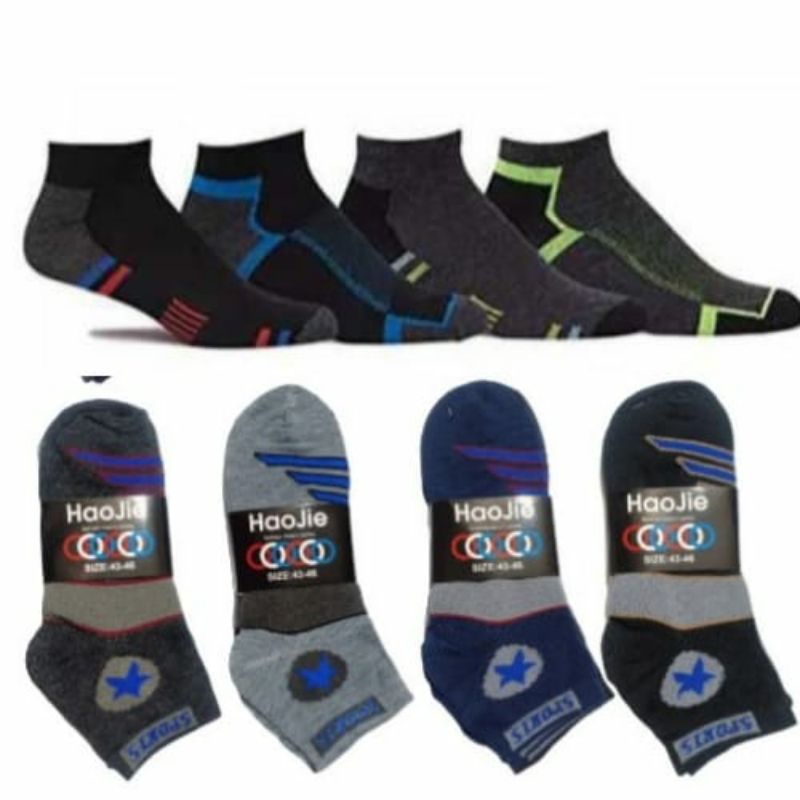 ( paket 3 pasang) KAOS KAKI PENDEK MOTIF KAOS KAKI OLAH RAGA PRIA SPORT