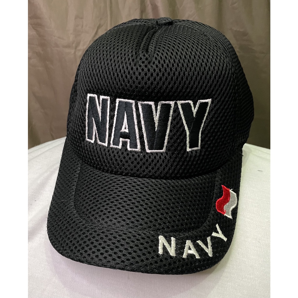 Topi Navy - Topi Jaring Navy - Topi Hitam - Topi Jaring