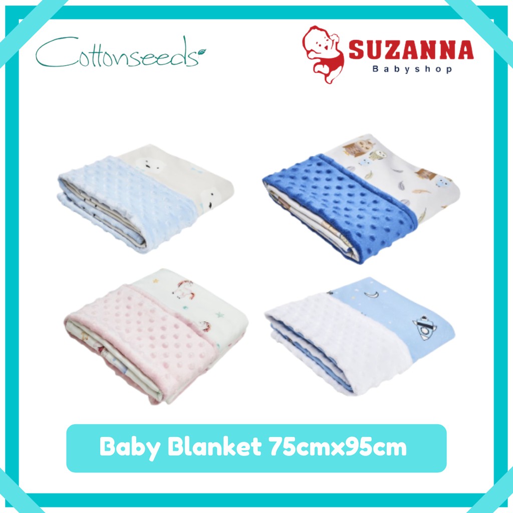 Cottonseeds Baby Blanket 75cmx95cm / selimut bayi - Suzanna Babyshop