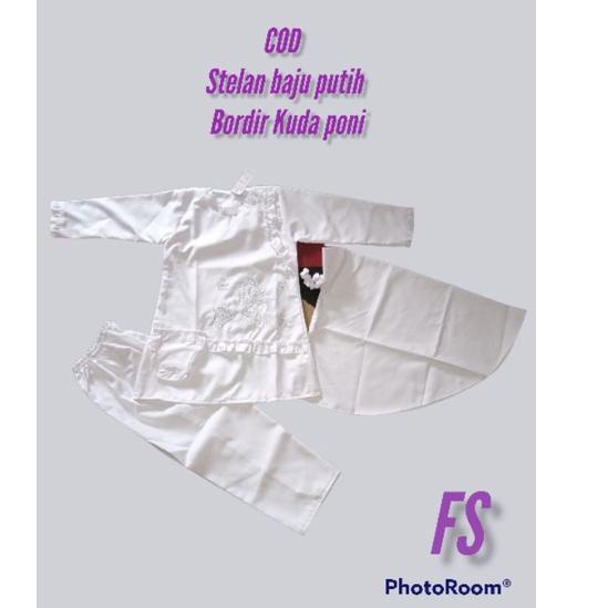 [TPA.19Au22ᴴ] stelan baju anak perempuan warna putih usia 5_9 tahun/set manasik haji anak perempuan 