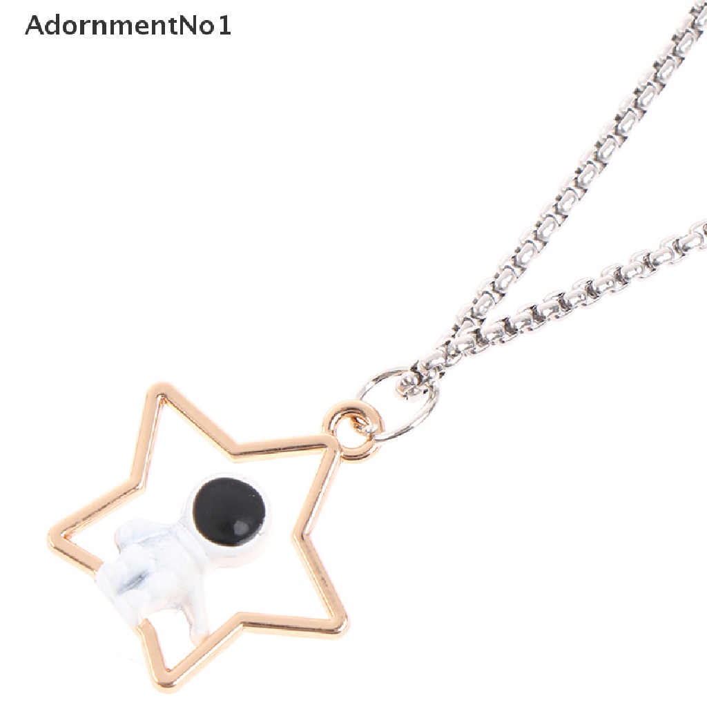 (AdornmentNo1) 2pcs / Set Kalung Magnet Liontin Astronot Untuk Pasangan / Pria / Wanita