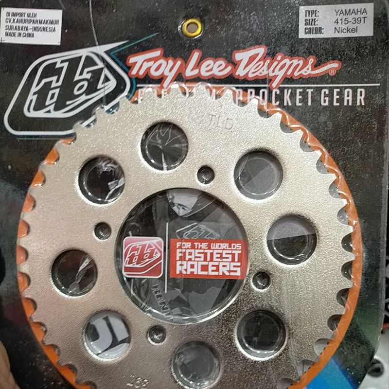 SSS RK TK 415 RX GEAR GER BELAKANG RXZ  JUPITER VEGA RX KING JUPITER Z VEGA R mx135 Ger tipis-TLD 415 x 39 CHROME