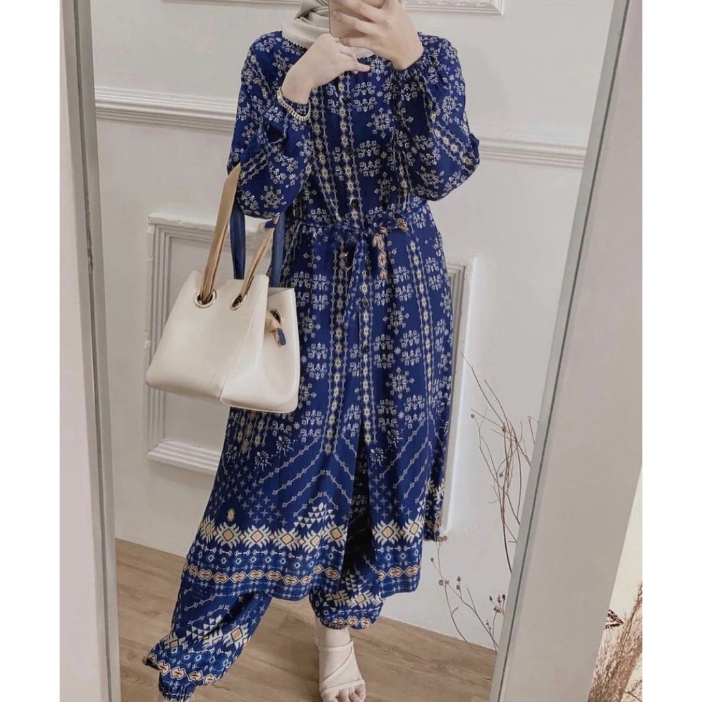 ALICE ONE SET-LIYAN NAVY SET