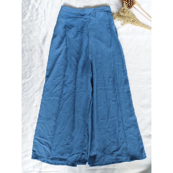 UNIQLO GU KULOT PANJANG ORIGINAL-Pallazo-biru