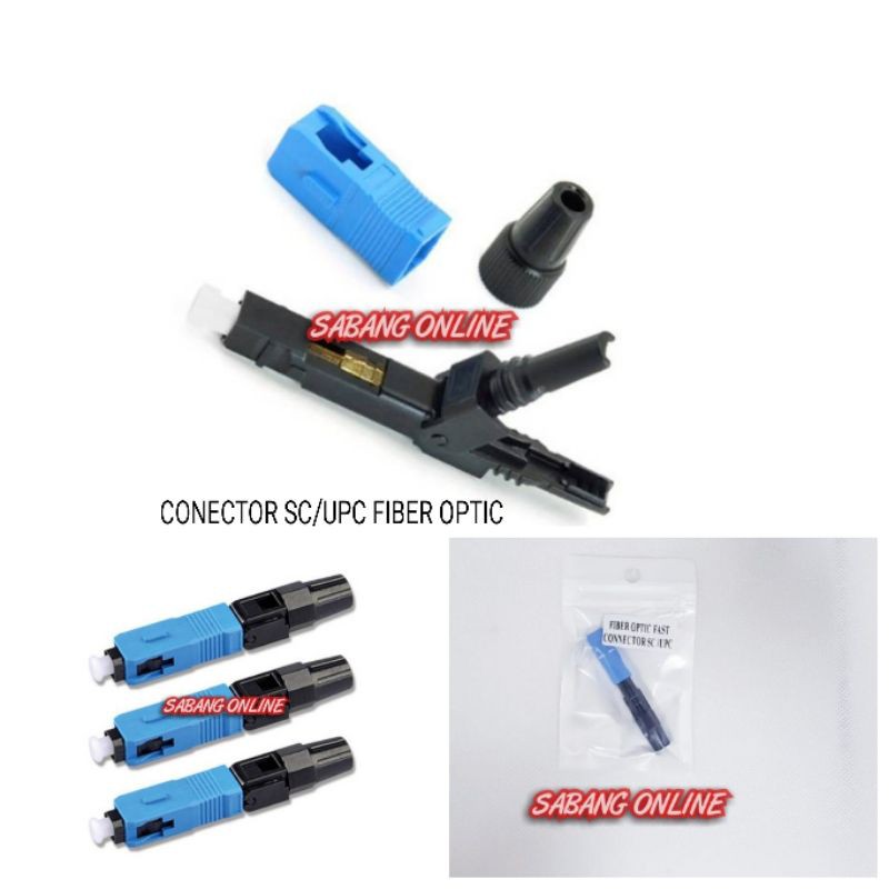 Fast Connector Fascont Sc Upc Fiber Optik / Konektor Sc Upc Fiber Optik