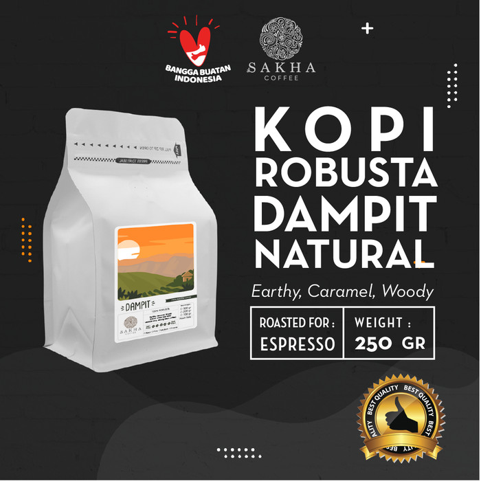 

Kopi Robusta Dampit Java Roasted For Espresso 250 Gram - SAKHA COFFEE - KRDAM250