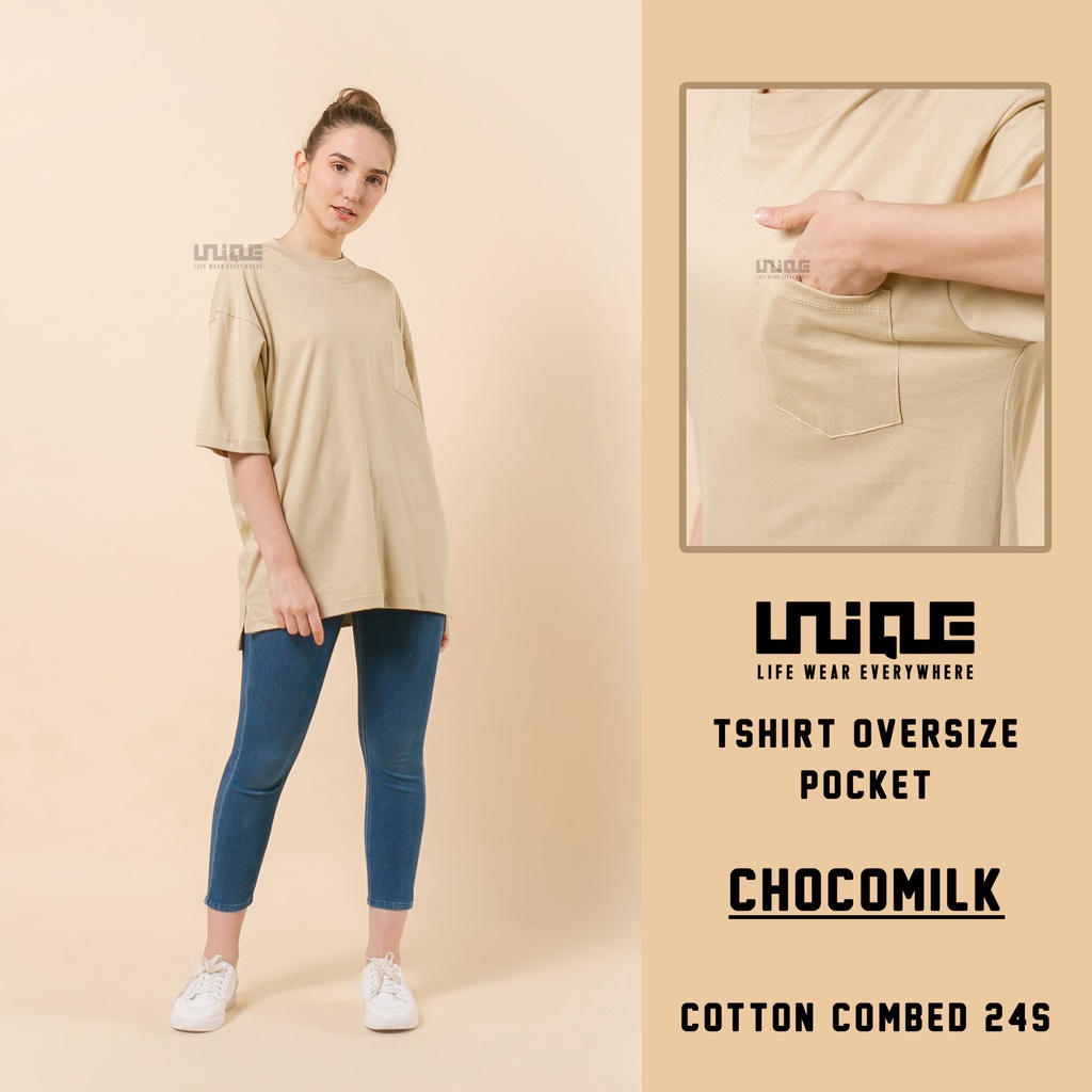 UNIQUE - (Pocket Series) Kaos Oversize Pocket ChocoMilk