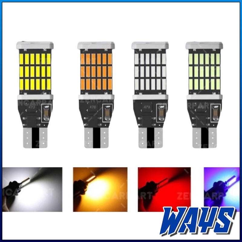 [L283] Lampu LED Senja Kabin Rem Mundur T15 T10 W16W Canbus 45 LED Super Bright Mobil Motor