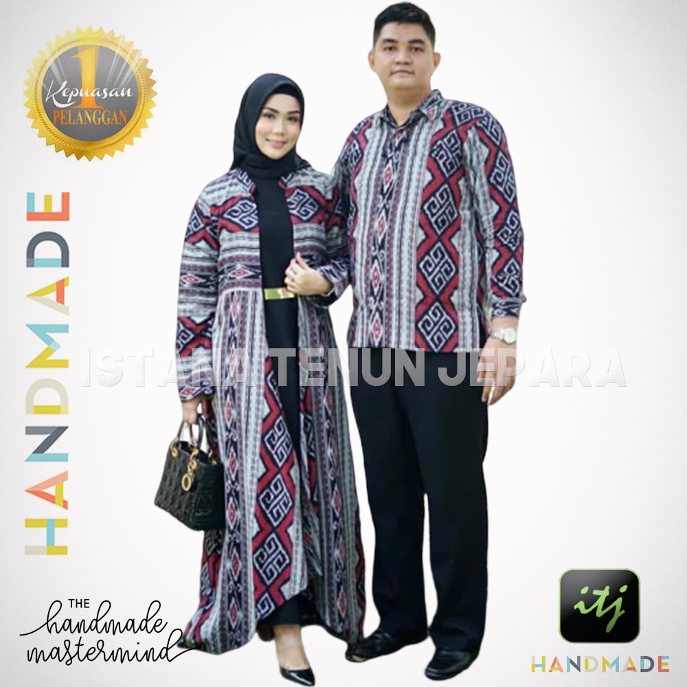Batik Couple Pesta Kain Tenun Handmade Troso