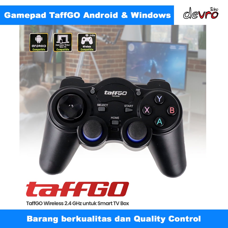 Gamepad Android Windows PC LAPTOP SMART TV - Gamepad Wireless 2.4GHz untuk Smart TV Box - Joystick