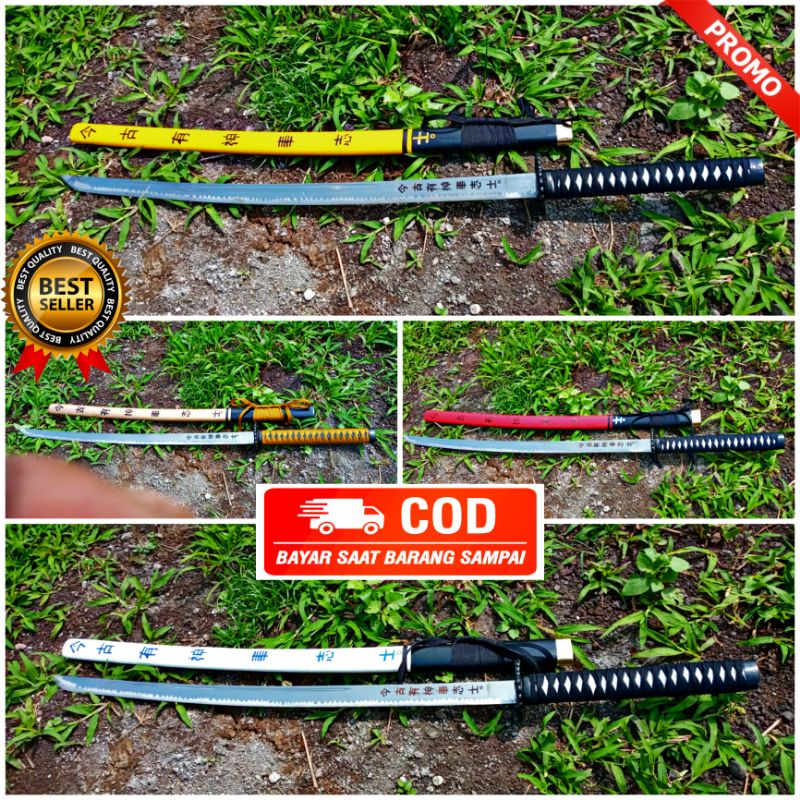 MURAH LEBAY!!! Katana ryujin thelast kanji custom varian warna samurai murah NO HABAKI!!!