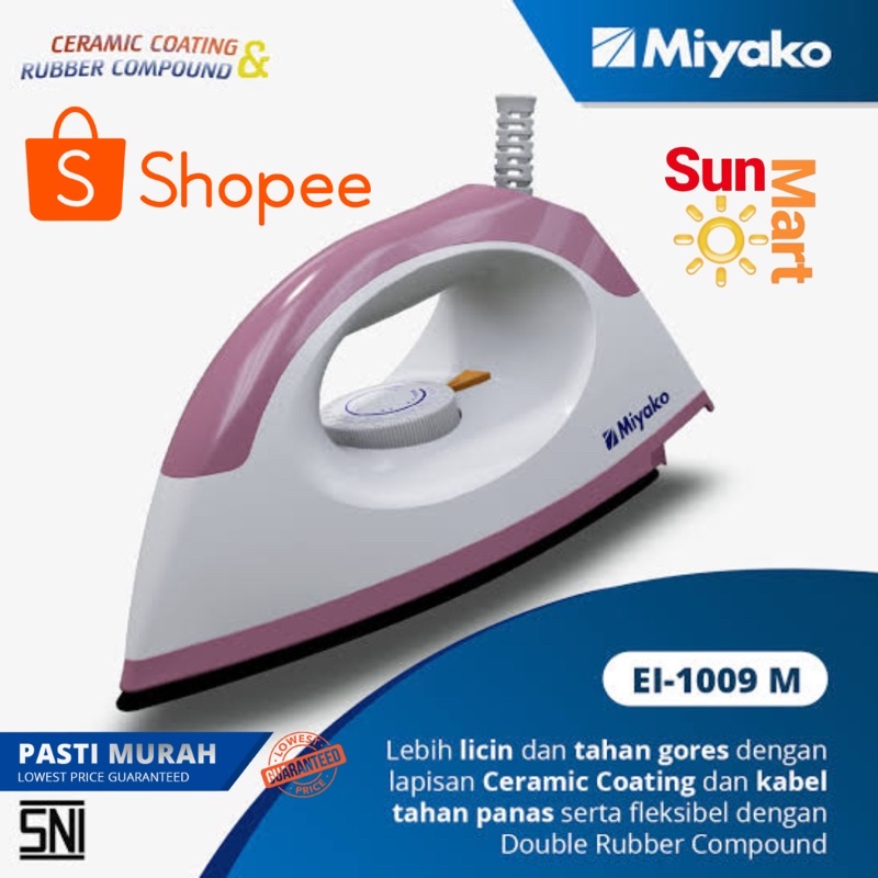 (PALING LARIS) Setrika Murah Miyako / Setrika Awet / Setrika Miyako El- 1009 M