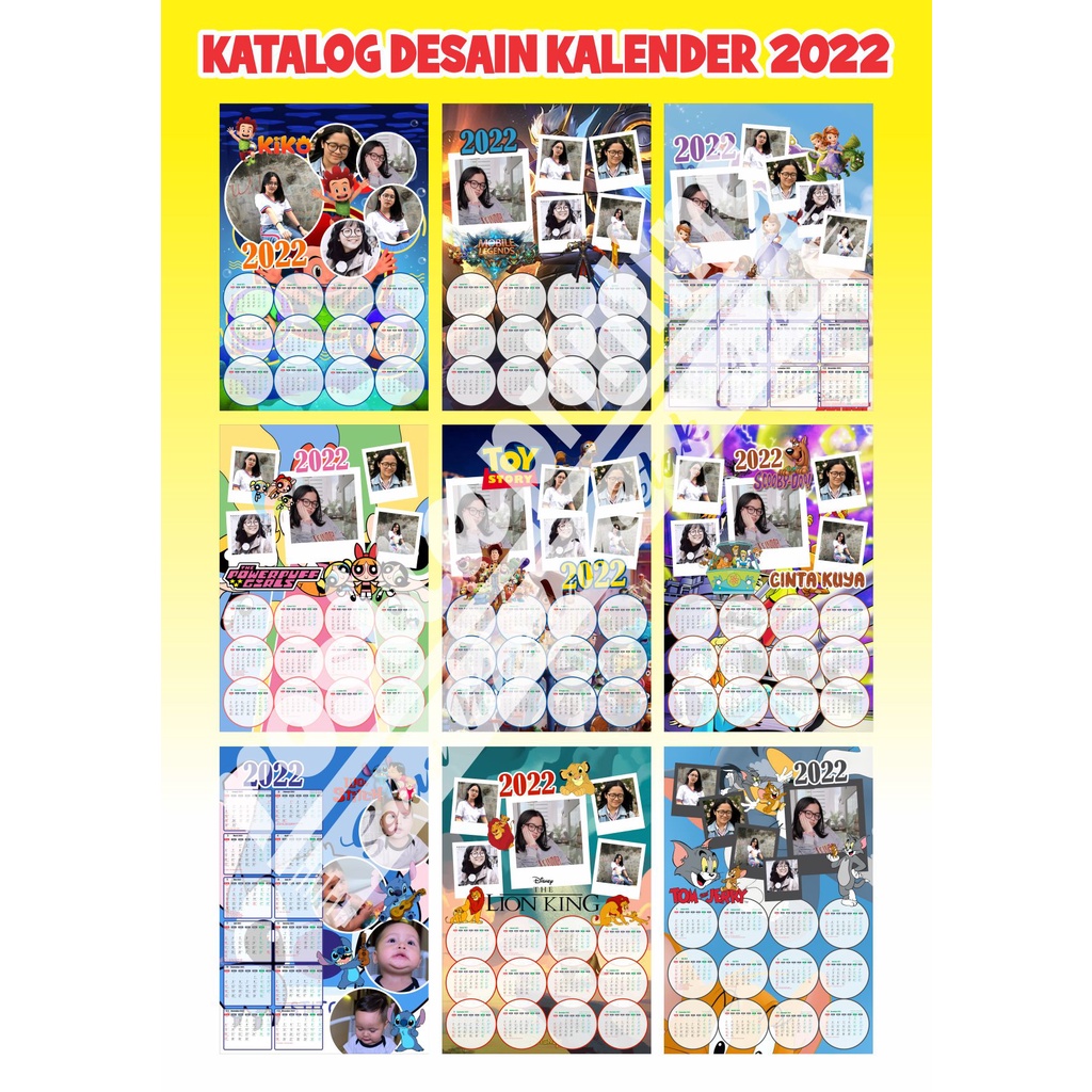 

KALENDER DINDING CUSTOM 2022, 1 LEMBAR, BAHAN ART CARTON 230 gr